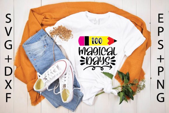 100 Magical Days Svg Graphics and T-Shirt Designs