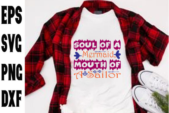 Funny Svg Design ,Soul of a Mermaid: Premium Graphics for T-Shirt Designs