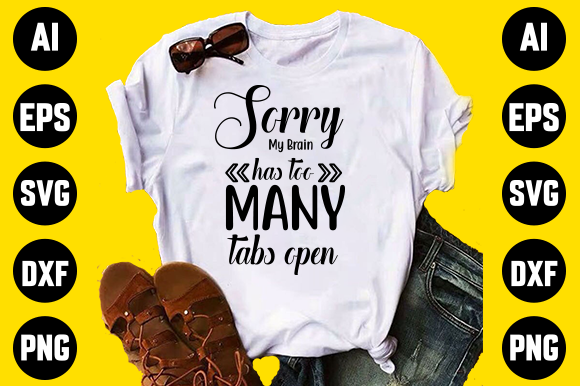 Printable Sorry Funny Svg Design for Graphics and Print Templates