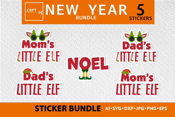 SVG Bundle Elfes Family Cut Files: Graphics for Print Templates