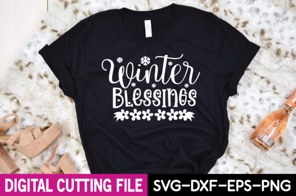 Winter Blessings Svg Graphics and T-Shirt Designs
