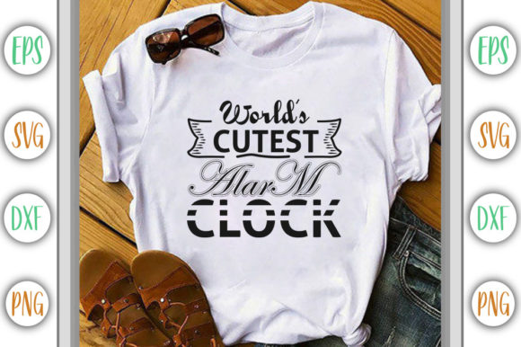 World’s Cutest Alarm Clock Graphics and T-Shirt Designs